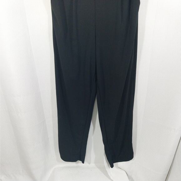 NWOT! H & M! ULTRA GLAM BLACK SHEER V NECK TOP, WIDE LEG JUMPSUIT, ONESIE! SZ 12 - Picture 4 of 11